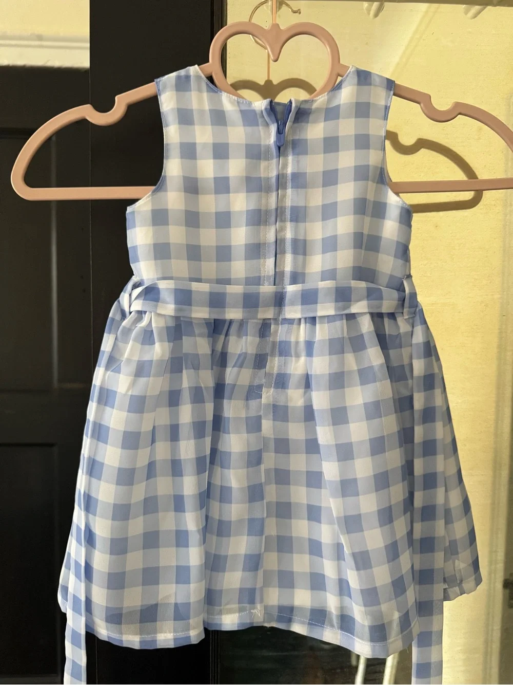 Carter's Blue and White Gingham Sleeveless Party Dress